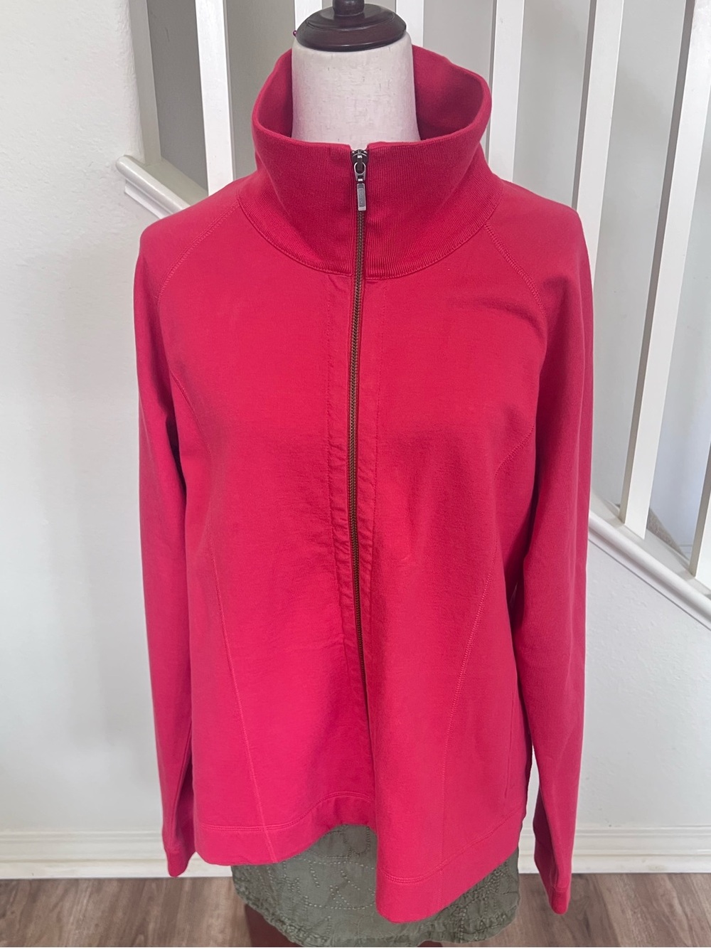 Pendleton NWT  Women's Red Full-Zip High-Collar sweatshirt Jacket XXL